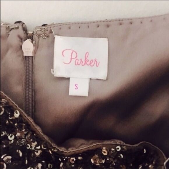 Strapless Parker  sequin dress SZ S - Picture 7 of 8